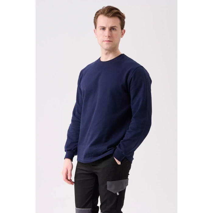 Pamuklu Sweatshirt Kışlık Erkek Süveter Galanthus Basic Rahat Kesim Günlük İş Kullanımı İçin