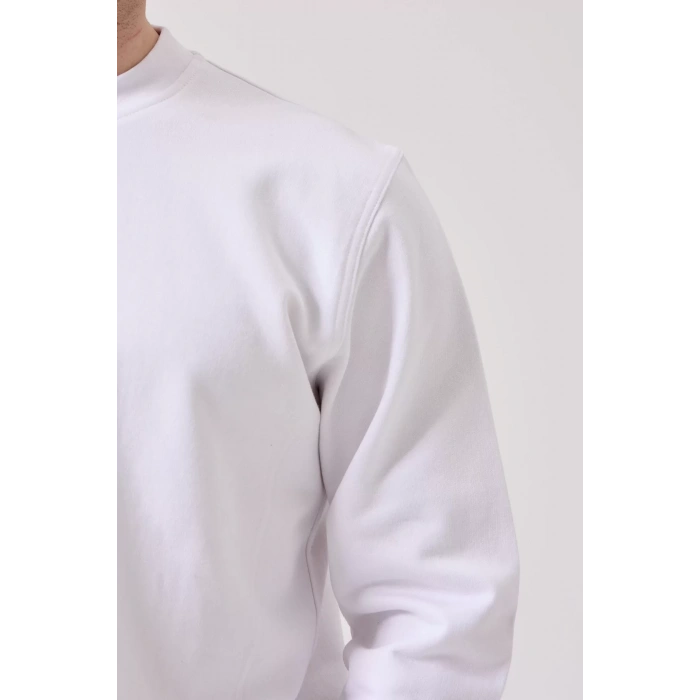 Pamuklu Sweatshirt Kışlık Erkek Süveter Galanthus Basic Rahat Kesim Günlük İş Kullanımı İçin