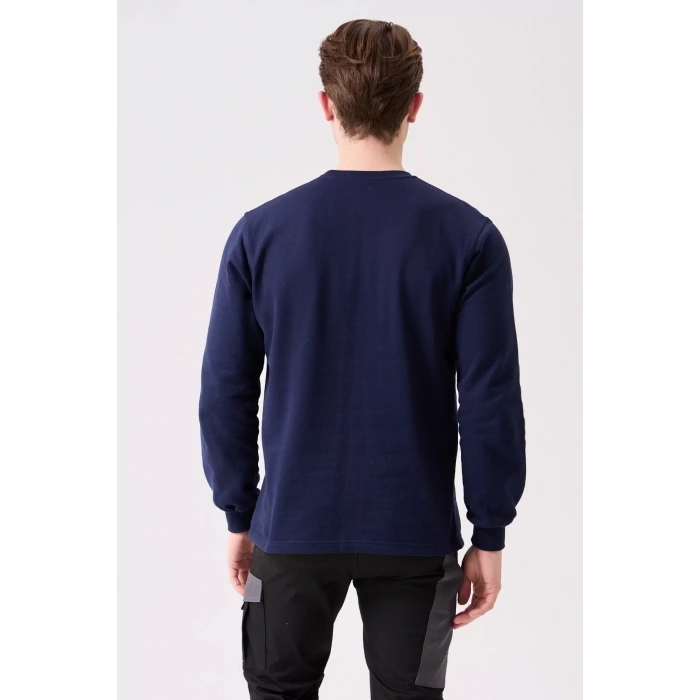 Pamuklu Sweatshirt Kışlık Erkek Süveter Galanthus Basic Rahat Kesim Günlük İş Kullanımı İçin
