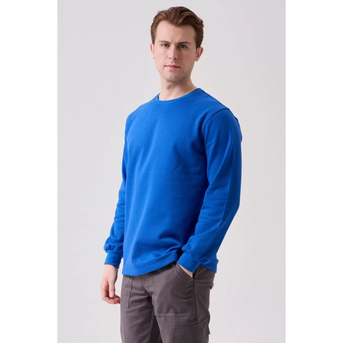 Pamuklu Sweatshirt Kışlık Erkek Süveter Galanthus Basic Rahat Kesim Günlük İş Kullanımı İçin