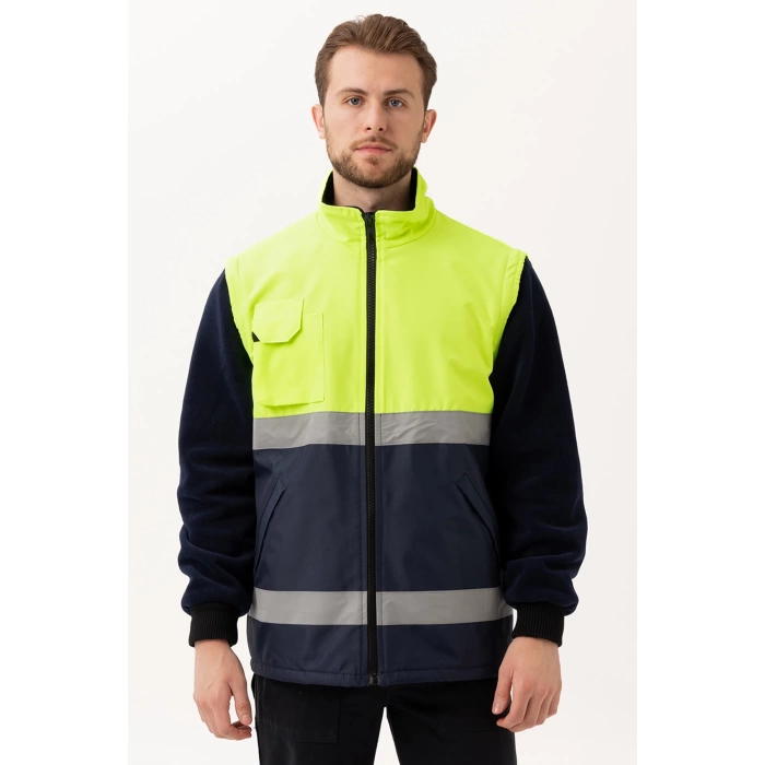 Pendula Kışlık Mont Lacivert Sarı Renkli