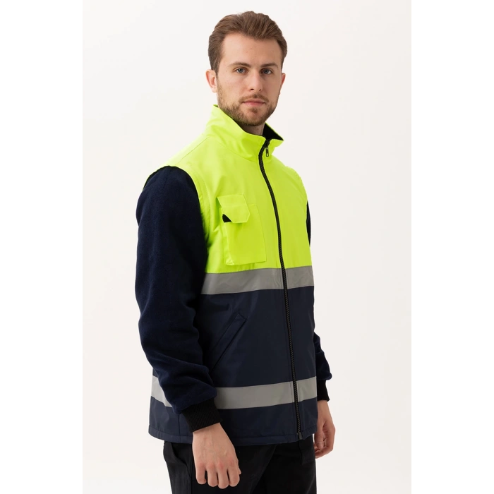 Pendula Kışlık Mont Lacivert Sarı Renkli
