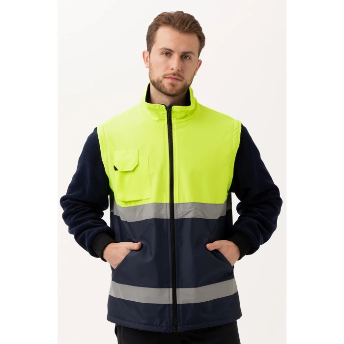 Pendula Kışlık Mont Lacivert Sarı Renkli