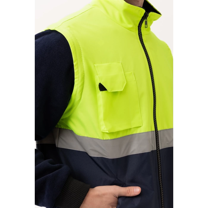 Pendula Kışlık Mont Lacivert Sarı Renkli