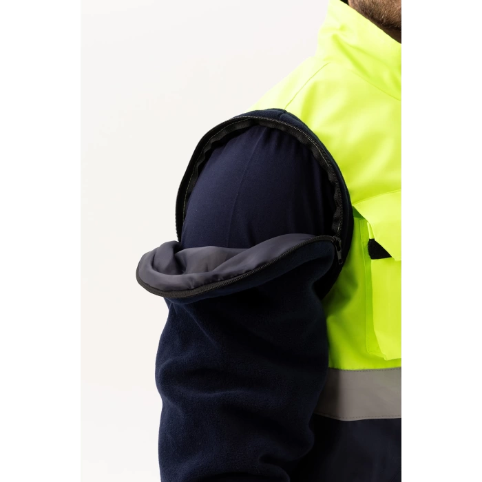 Pendula Kışlık Mont Lacivert Sarı Renkli
