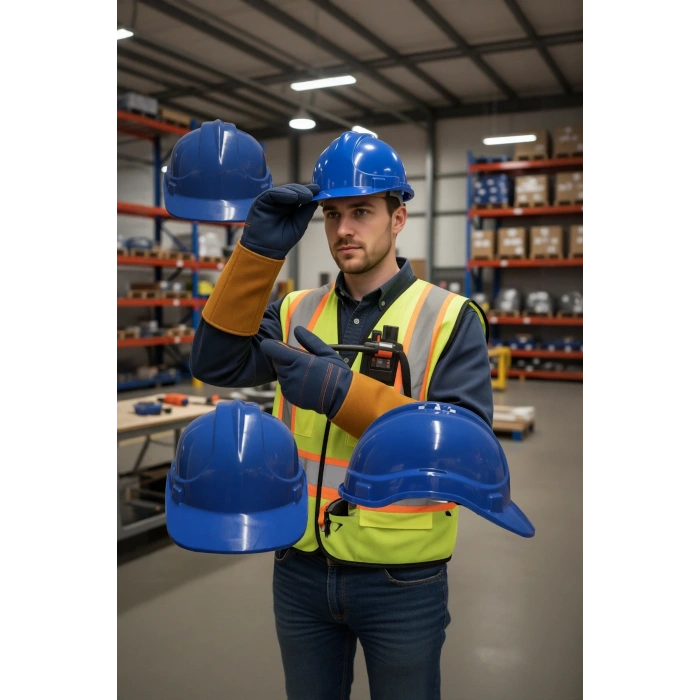 Plastik Baret Ayarlanabilir ve Darbeye Dayanıklı ISG Başlığı Kb660 Karam Vidalı