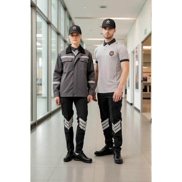 Polo Tişört İş Güvenliği Üniforması Armalı Şık Tasarım
