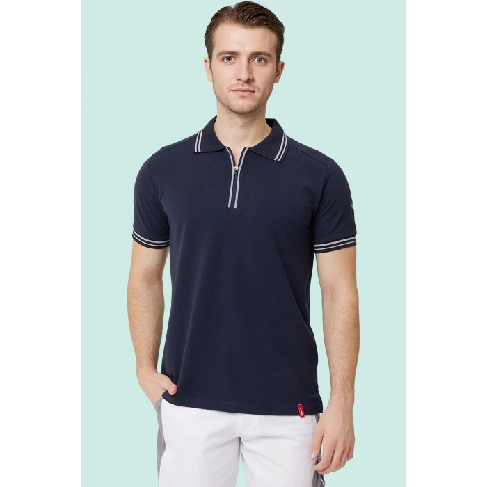 Polo Yaka Fermuarlı Tişört Nefes Alabilir İş Güvenliği Asperula shirt Şık Rahat Tasarım