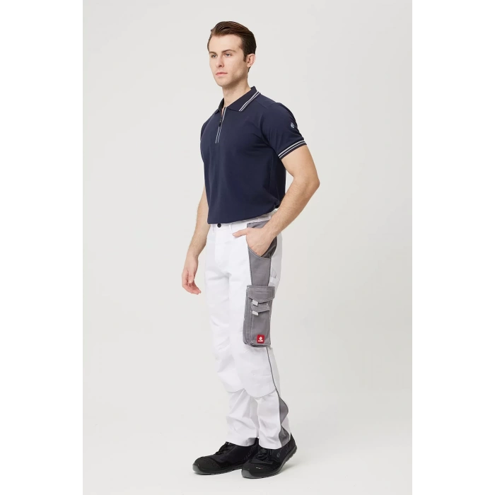 Polo Yaka Fermuarlı Tişört Nefes Alabilir İş Güvenliği Asperula shirt Şık Rahat Tasarım