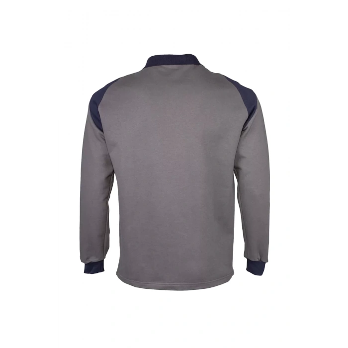 Polo Yaka Sweatshirt 100 Pamuk Kışlık Flora Rahat Kesim Pamuklu Günlük İş Kullanımı İçin