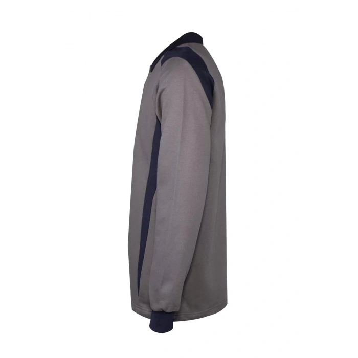 Polo Yaka Sweatshirt 100 Pamuk Kışlık Flora Rahat Kesim Pamuklu Günlük İş Kullanımı İçin