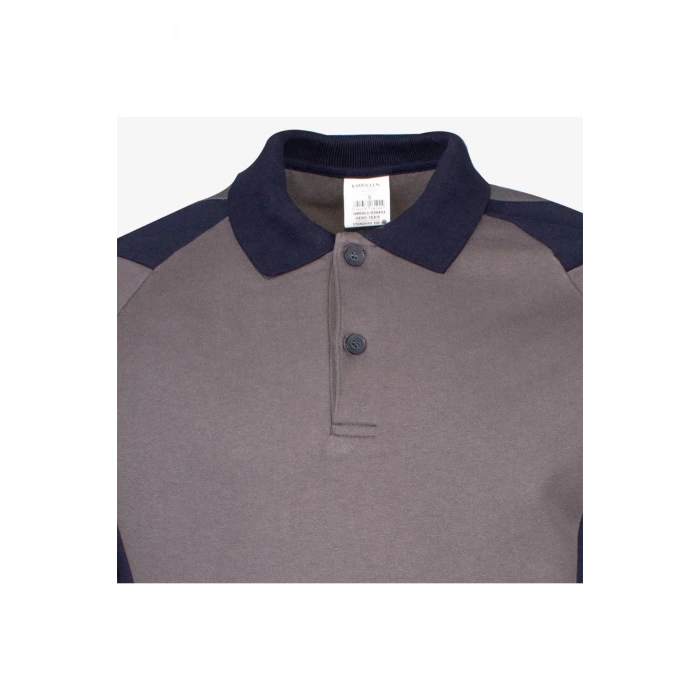 Polo Yaka Sweatshirt 100 Pamuk Kışlık Flora Rahat Kesim Pamuklu Günlük İş Kullanımı İçin