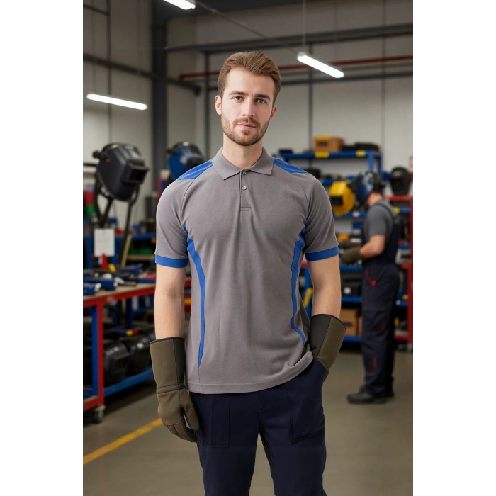 Polo Yaka Tişört İş Güvenliği Nefes Alabilir Flora shirt Şık Rahat Günlük Kullanımı İçin