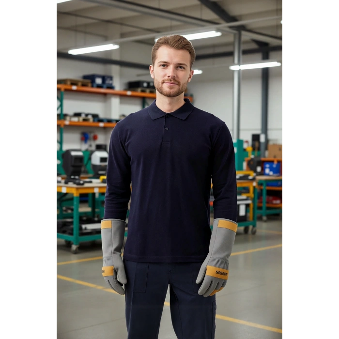 Polo Yaka Uzun Kollu Tshirt 100 Pamuk Padus shirt Şık Konforlu İş