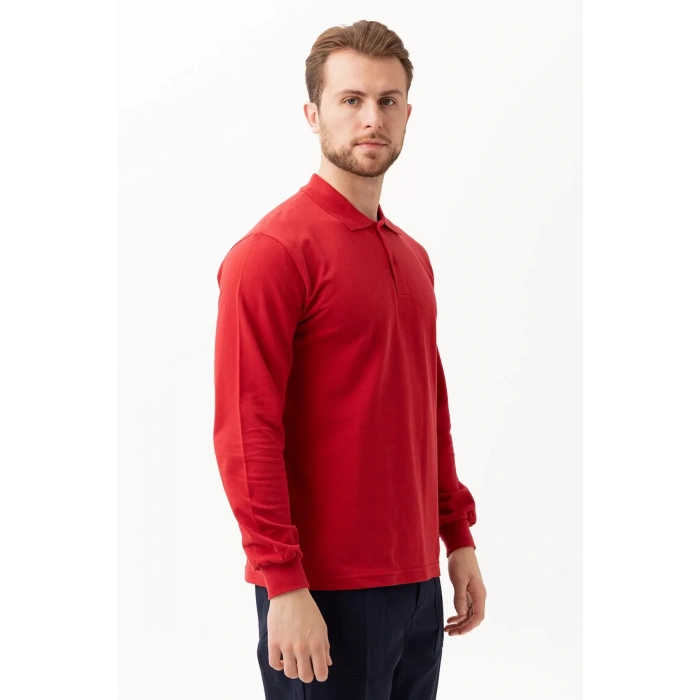 Polo Yaka Uzun Kollu Tshirt 100 Pamuk Padus shirt Şık Konforlu İş