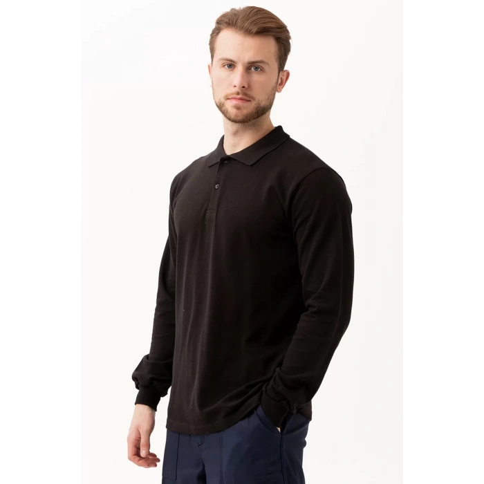 Polo Yaka Uzun Kollu Tshirt 100 Pamuk Padus shirt Şık Konforlu İş