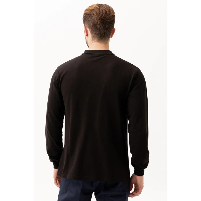 Polo Yaka Uzun Kollu Tshirt 100 Pamuk Padus shirt Şık Konforlu İş