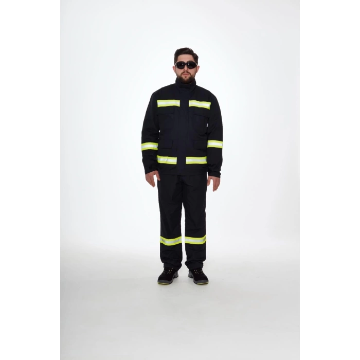 Projacket Alev Almaz Yangın Koruma İş Güvenlik Takımı SMY-10031 Yüksek Koruma