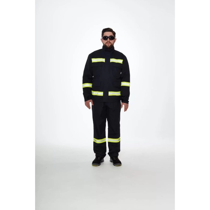 Projacket Alev Almaz Yangın Koruma İş Güvenlik Takımı SMY-10031 Yüksek Koruma
