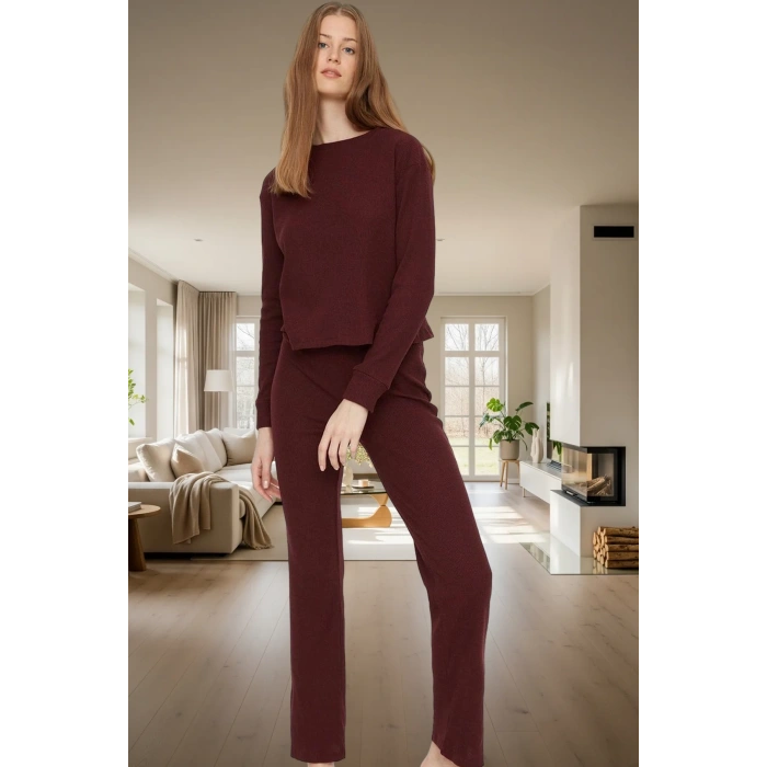 Rahat Kalıp 2li Pijama Takımı Kaşkorse Örme Pamuklu Özel Tasarım Premium Kalite