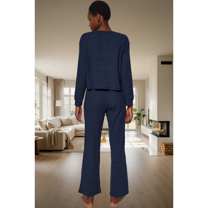 Rahat Kalıp 2li Pijama Takımı Kaşkorse Örme Pamuklu Özel Tasarım Premium Kalite