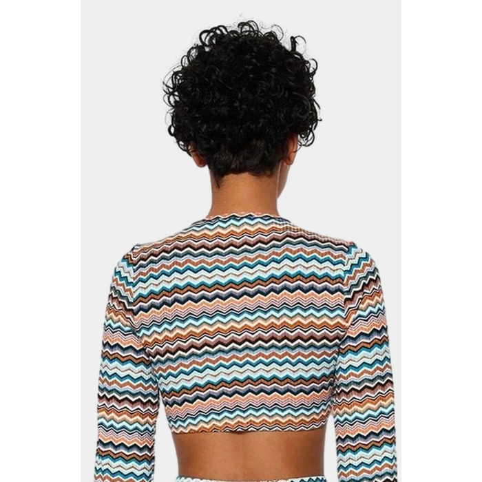 Rahat Kesim Midi Örme Elbise Çok Zigzag Desen Cut Out Detay Profesyonel Görünüm Uzun Ömürlü