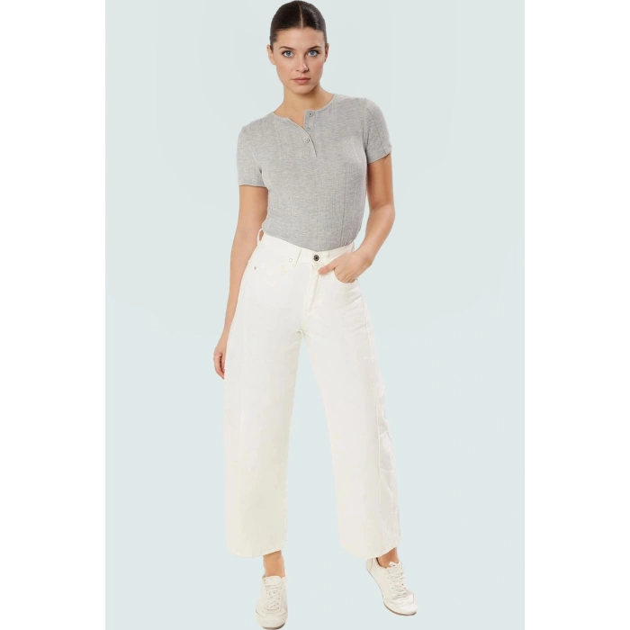 Rahat Örme Bluz Polyester Elastan Karışımı Fitted Kalıp Kısa Kol Kullanım