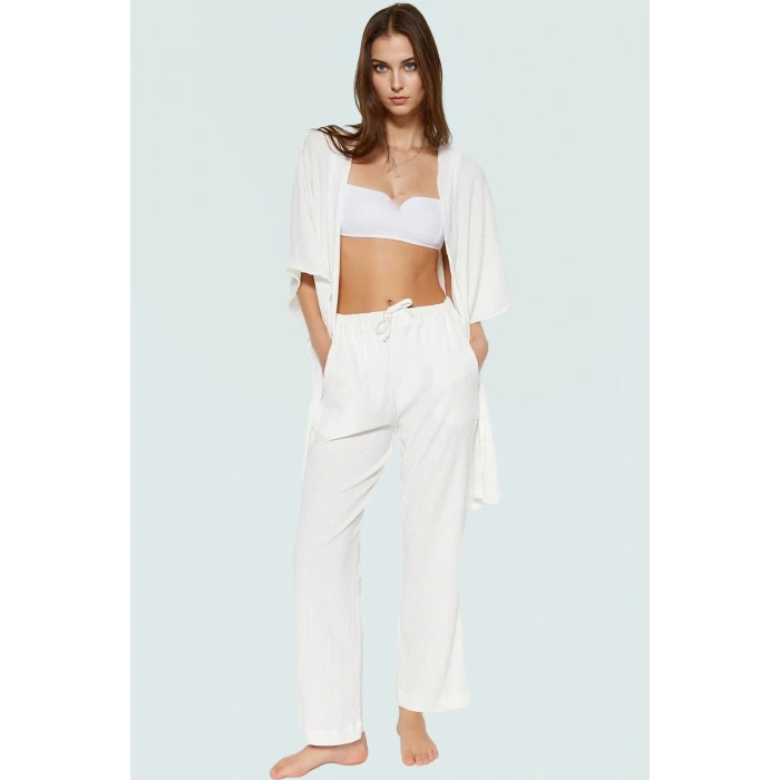 Rahat Polyester Kimono Pantolon Plaj ve Günlük Kullanım Özel Tasarım
