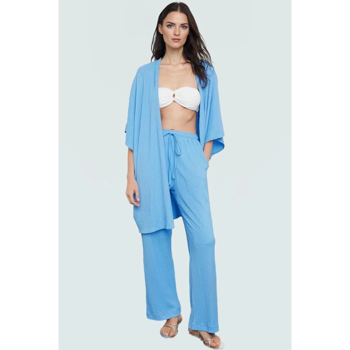 Rahat Polyester Kimono Pantolon Plaj ve Günlük Kullanım Özel Tasarım