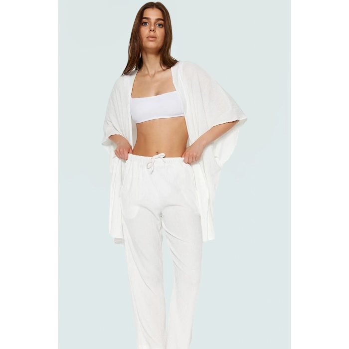 Rahat Polyester Kimono Pantolon Plaj ve Günlük Kullanım Özel Tasarım