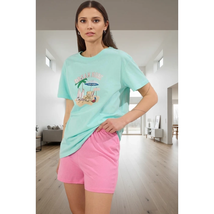 Rahat ve Şık %100 Pamuk Yazlık Pijama Takımı Seçkin Malzeme Dayanıklı Kullanım