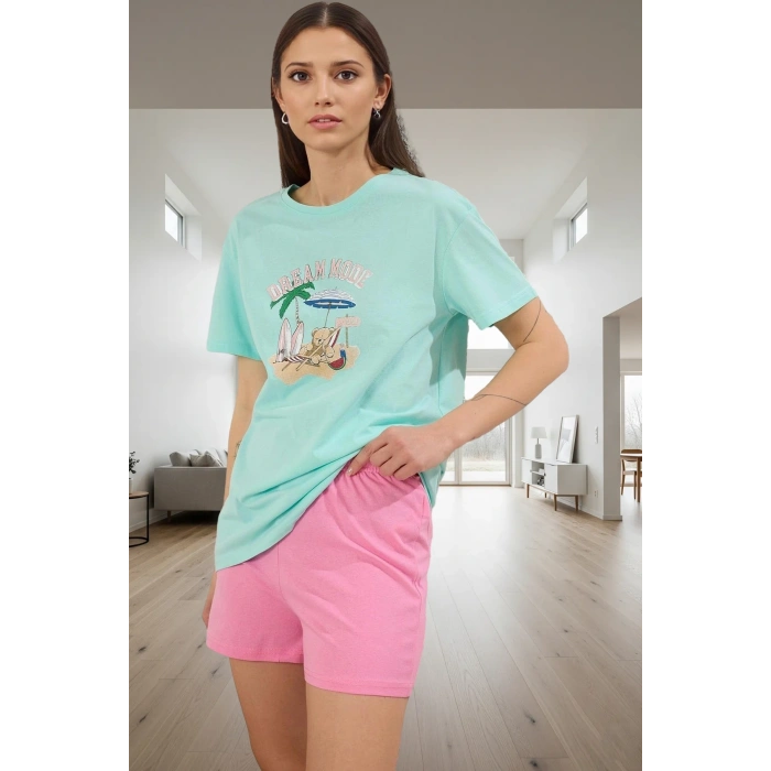 Rahat ve Şık %100 Pamuk Yazlık Pijama Takımı Seçkin Malzeme Dayanıklı Kullanım