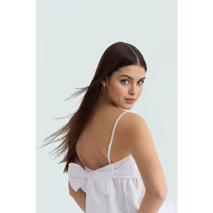 Rahat ve Şık Dacron Crop Bluz Günlük Kombinler İçin Görünüm Mükemmel Uyum Trend Tasarım