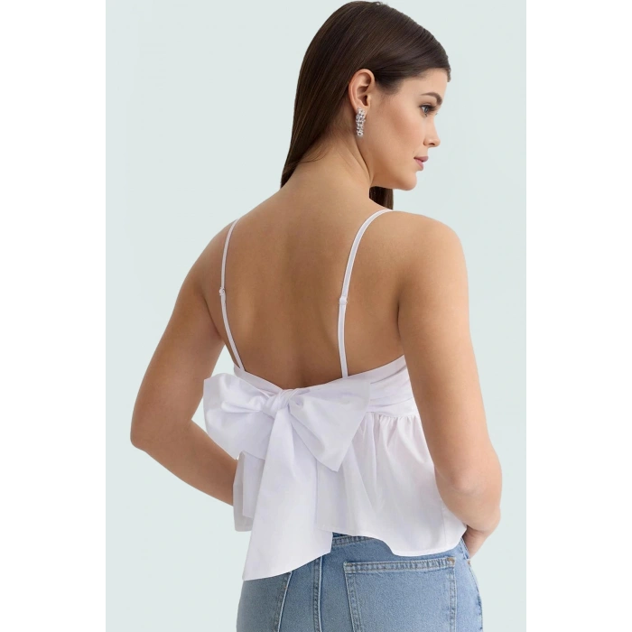 Rahat ve Şık Dacron Crop Bluz Günlük Kombinler İçin Görünüm Mükemmel Uyum Trend Tasarım
