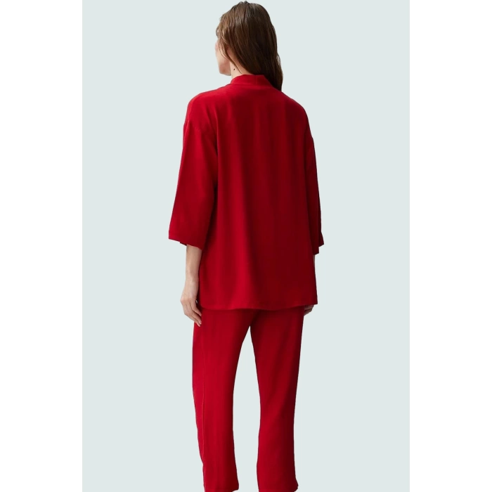 Rahat ve Şık Kimono Pantolon Takım; Aerobin Dokuma Polyester Kumaş Uzun Ömürlü