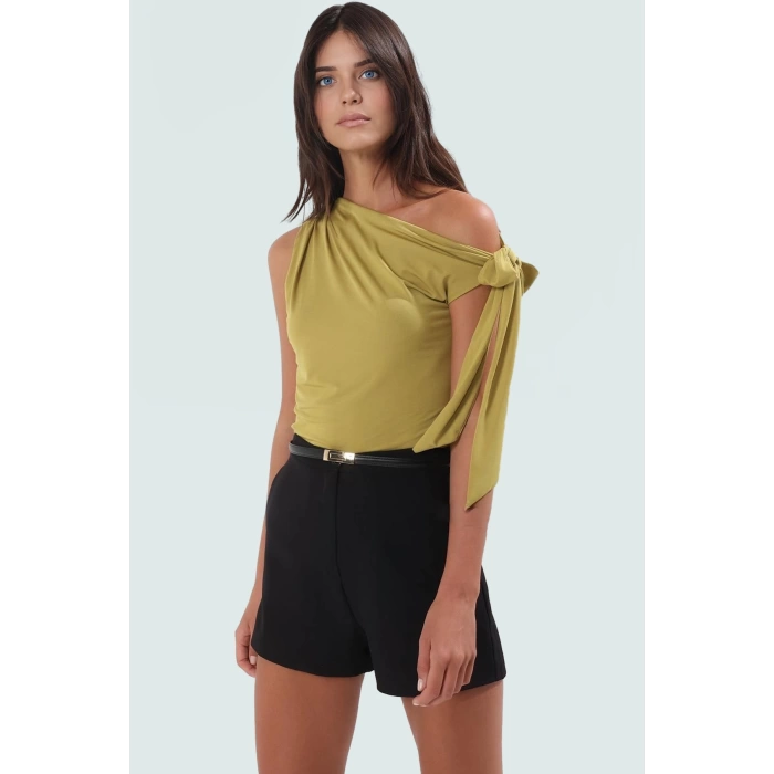 Rahat ve Şık Örme Bluz Regular Boy Fitted Kalıp Polyester Elastan Karışımı Özel Tasarım