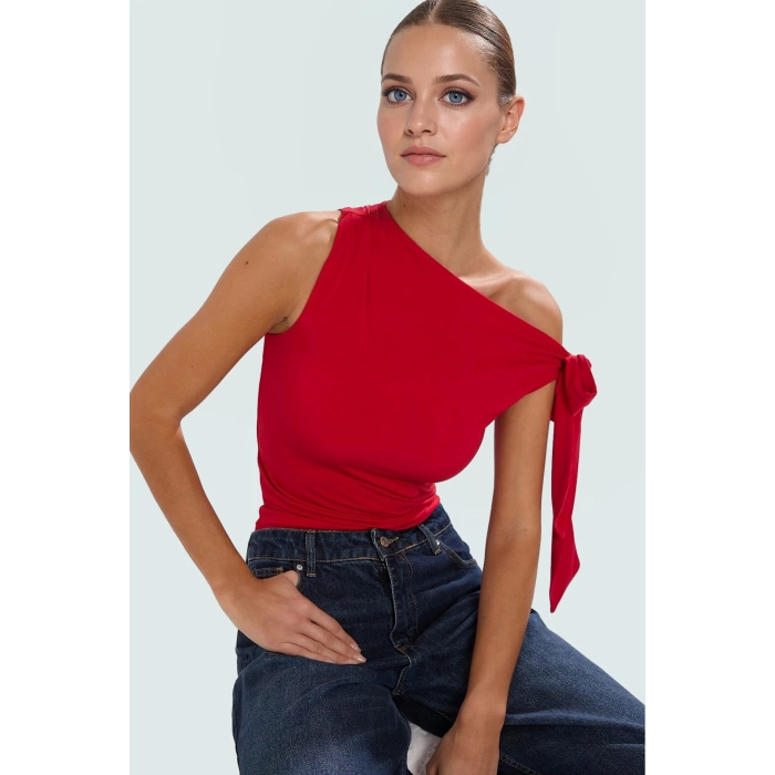 Rahat ve Şık Örme Bluz Regular Boy Fitted Kalıp Polyester Elastan Karışımı Özel Tasarım