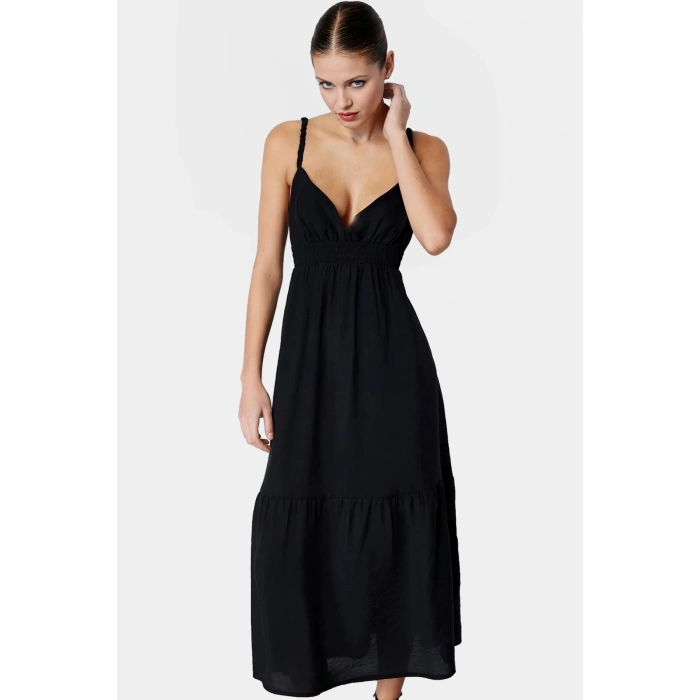Rahat ve Şık Polyester Midi Elbise Günlük Kullanım Profesyonel Görünüm Dayanıklı Malzeme