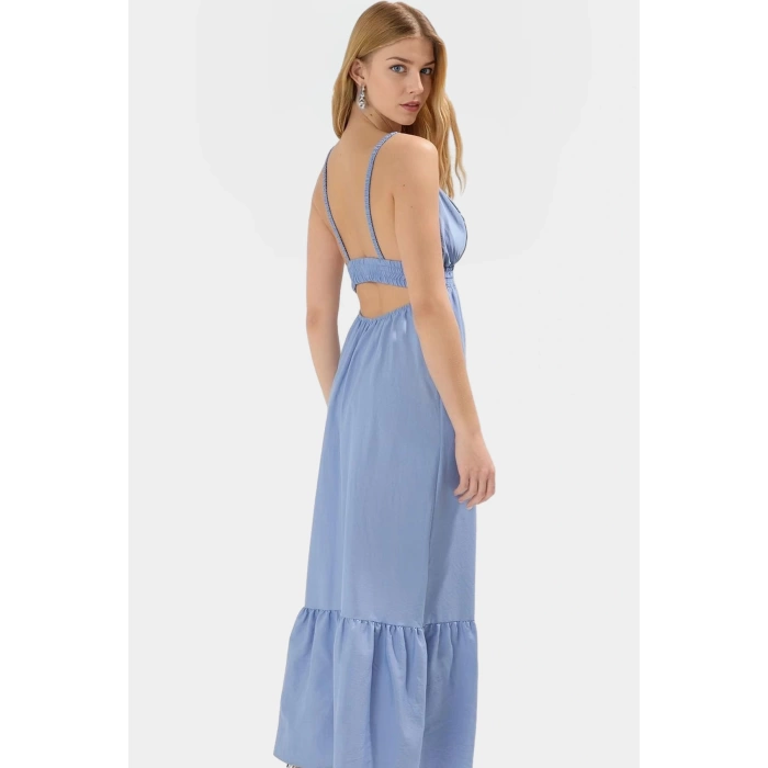 Rahat ve Şık Polyester Midi Elbise Günlük Kullanım Profesyonel Görünüm Dayanıklı Malzeme