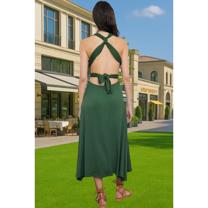 Rahat Viskoz Örme Midi Elbise Yazlık Plaj Bodycon Özenle Seçilmiş Rahat Ve Şık Seçkin Malzeme