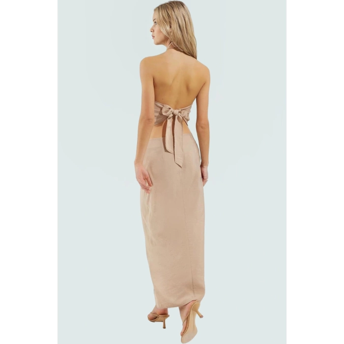Rahat Yazlık Bluz Etek Takım Polyester Pamuk Dokuma Uzun Ömürlü Şık Görünüm Modern Stil