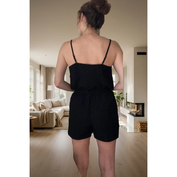 Rahat Yazlık Homewear Viskon Pijama Takımı Dantel Detay İnce Askılı Profesyonel Görünüm