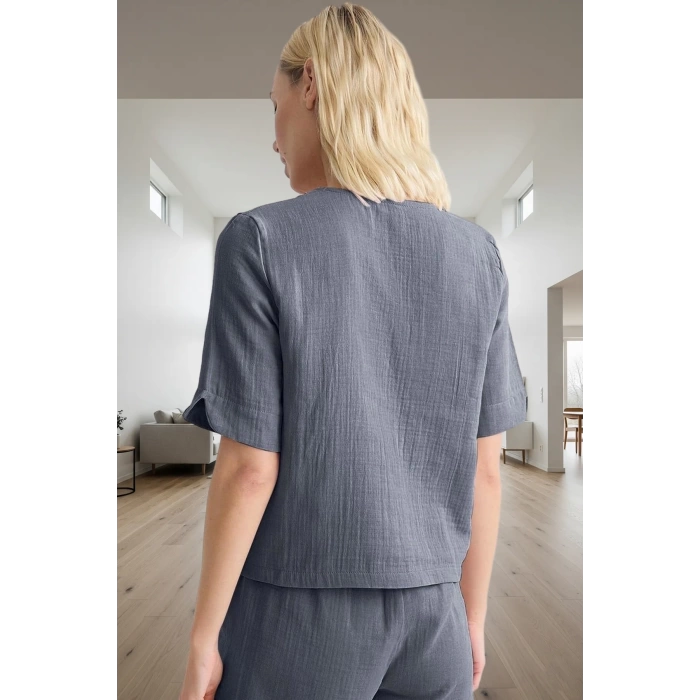 Rahatlık ve Şıklık Bir Arada Müslin Pijama Takımı Özel Tasarım Trend