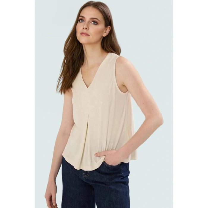 Regular Kalıp Kolsuz Modal Bluz Nefes Alan Rahat Uzun Ömürlü Seçkin Malzeme Modern Stil