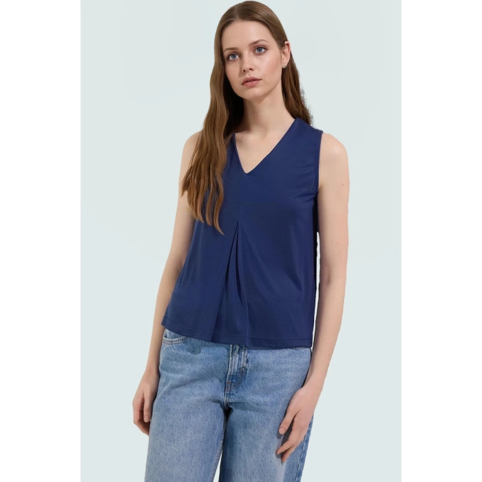 Regular Kalıp Kolsuz Modal Bluz Nefes Alan Rahat Uzun Ömürlü Seçkin Malzeme Modern Stil