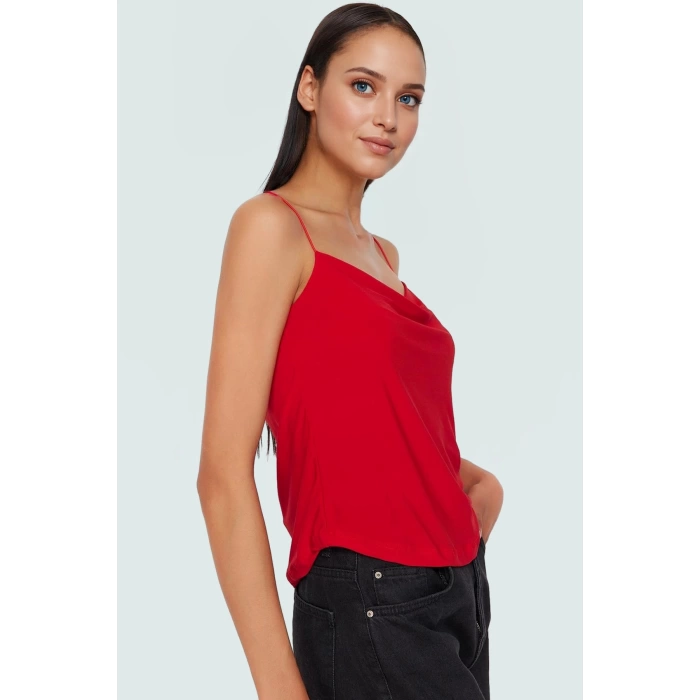 Regular Kalıp Kolsuz Polyester Bluz Günlük Kullanım İçin Mükemmel Seçim Özenle Seçilmiş