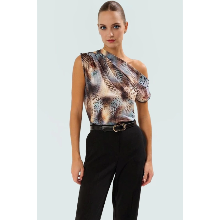 Regular Kalıp Polyester Bluz Yazlık Şıklık Seçkin Malzeme