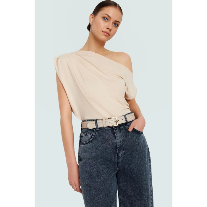 Regular Kalıp Polyester Bluz Yazlık Şıklık Seçkin Malzeme