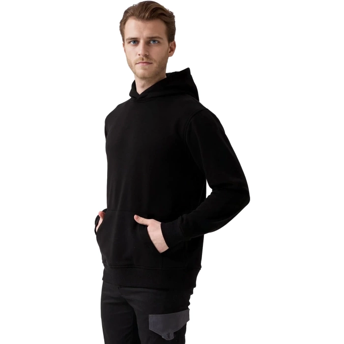 Erkek Kordonsuz Hoodie Kapüşonlu Sweatshirt Rahat Spor Tarz Giyime Uygun Sweat