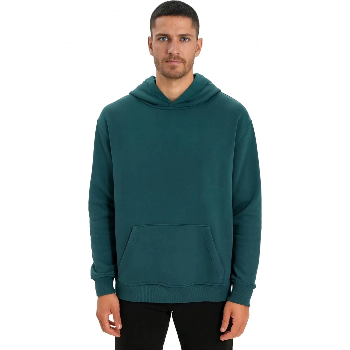Erkek Kordonsuz Hoodie Kapüşonlu Sweatshirt Rahat Spor Tarz Giyime Uygun Sweat